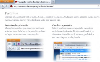 Firefox 4 mejora la navegación por pestañas