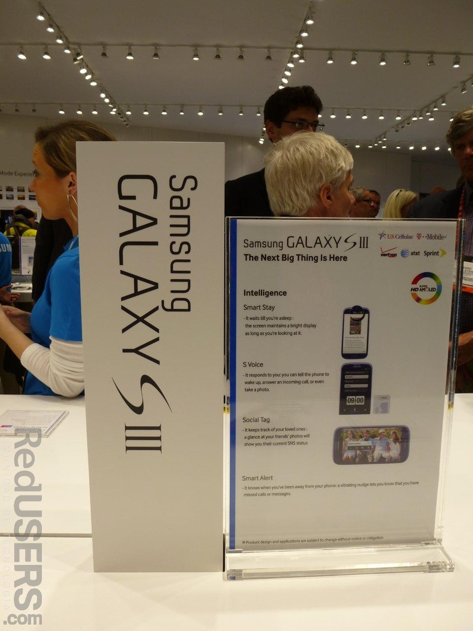 El exitoso galaxy S III, también presente en la feria