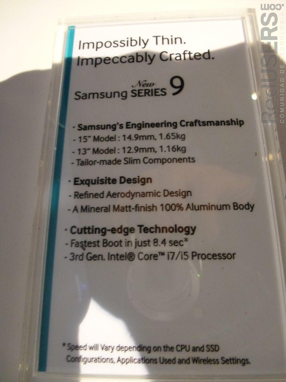 Más specs de la Ultrabook