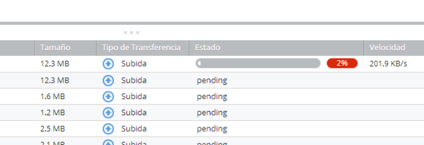 Una vez que la carga se hizo efectiva, la velocidad estuvo acorde a lo que esperábamos.