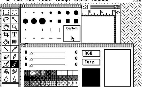 Las paletas de herramientas de la versión original de Photoshop continúan siendo básicamente iguales luego de más de 20 años. Todo un ejemplo de buena programación.