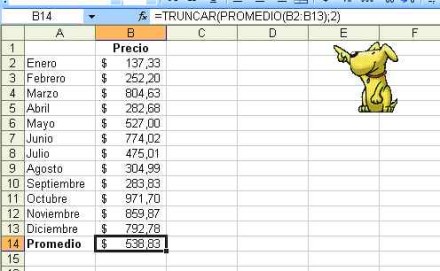 Con la función TRUNCAR dejamos sólo dos decimales, sin hacer redondeo simétrico. Simplemente se eliminan los decimales que no queremos.