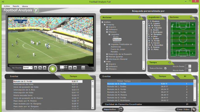 Así se ve Football Analysis.