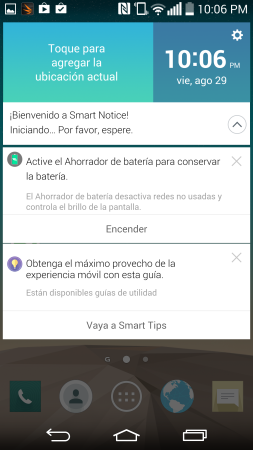 Ejemplo de notificaciones inteligentes.