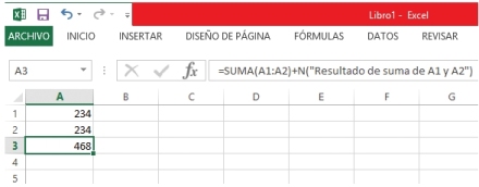 No es necesario anidar la función N, sino simplemente agregarla como una suma a la fórmula lista.