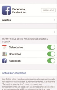 En cuanto la instalación haya terminado podremos chequear los permisos dentro de [Ajustes]. Este es un punto a favor en comparación con Android, ya que tenemos a disposición el control granular de los mismos. Así, podemos desactivar el acceso a nuestros contactos (en el caso que la aplicación lo requiera, se nos avisará). 