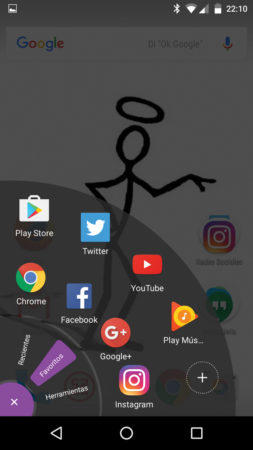 Esta pequeña aplicación instala un nuevo menú para ejecutar fácilmente aplicaciones y herramientas en nuestro dispositivo Android.