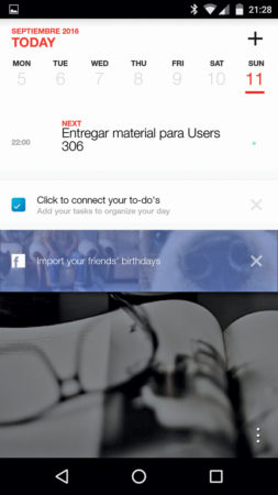 Cal:Any Do centraliza nuestros recordatorios, se conecta con nuestras tareas, y hasta importa los cumpleaños de nuestros amigos de Facebook, entre otras cosas.