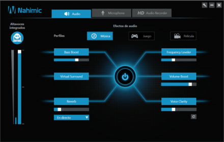 El audio, que cuenta con parlantes DynAudio, se ve reforzado con la inclusión del software Nahimic.